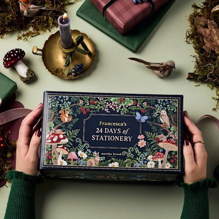 Brevpapir Adventskalender 2024, Brevpapir Julekalender, 24 Dagers Brevpapir Adventskalender