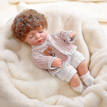 Reborn Baby Dolls Girls Silikon Helkroppsliknande Reborn Doll Sova Anatomiskt Korrekt Tvättbar leksaksdocka Reborn Babies 30cm,girl_a