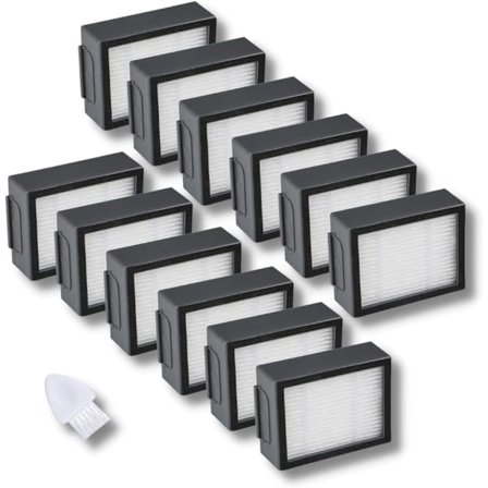 12-pack ersättningsfilter till iRobot Roomba i&e i1 i3 i4 i6 i7 i8 e5 e6+ J7 (ej för J7+) dammsugare reservdelar tillbehör