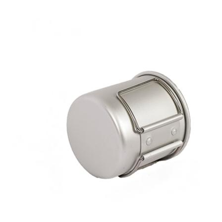 Utomhusmugg i aluminiumlegering, hopfällbar campingmugg med campingmugg, silvermugg
