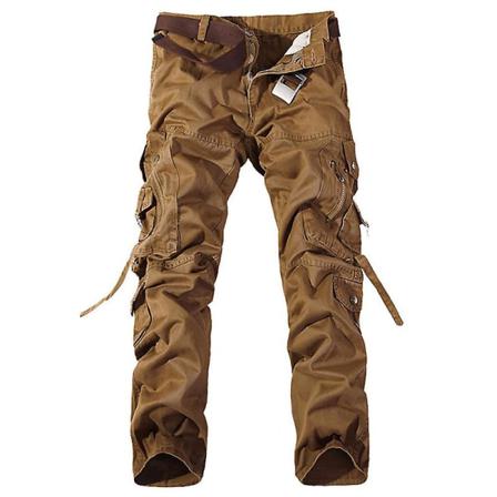 Pocket Cargo Byxor För Män Brown 42