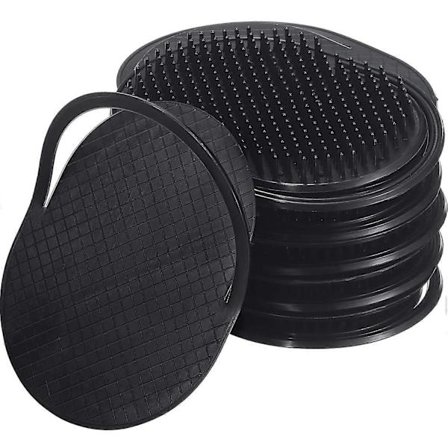 12 stk. Lomme Palm Kamme, Blød Bærbar Lommebørste, Shampoo Kam, Massage Hårbørste Kam til Hjem, Kontor, Rejser og Kæledyr sort