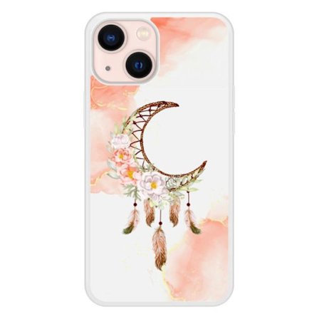 Fodral i förstärkt silikon med tryck kompatibel med Apple iPhone 13 Mini Dreamcatcher Måne
