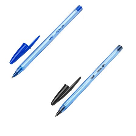 BIC Kulpenna Cristal Soft stor spets 1,2mm blå - Lyreco - Kontorsmaterial - Pennor - Kulpennor