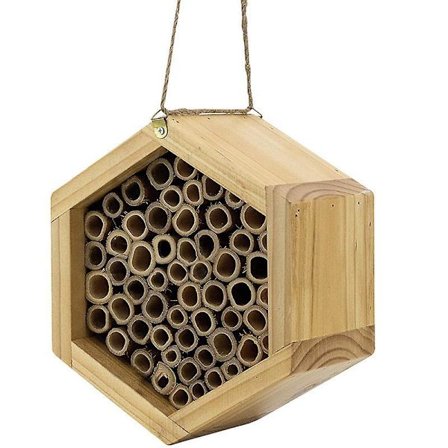 Håndlavet Naturlig Bambus Bi-Hive - Forbedr Din Haveproduktivitet med Fredsfyldte Bi-Bestøvere