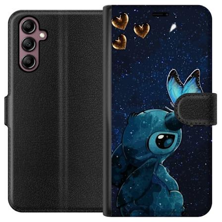 Samsung Galaxy A14 5G Tegnebogsetui Stitch sommerfugl