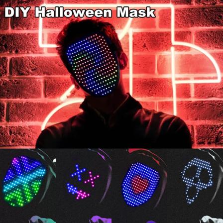 Halloween kammottava hymyilevä kauhunaamio aikuisten puoliksi "manaaja" vihreä valkoinen demoni maski Cosplay Prop Luminous mask