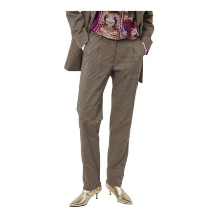 Silvian Heach Regular checked Bukser Brun, Dame Chinos