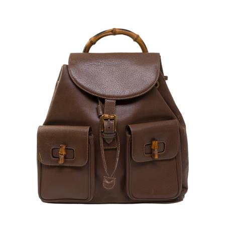 Gucci Vintage Backpacks brun, Dam Vintage Väskor, Dam, Storlek: ONE SIZE