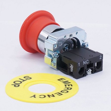 22mm Nødstopknap Trykknapkontakt Låsefunktion