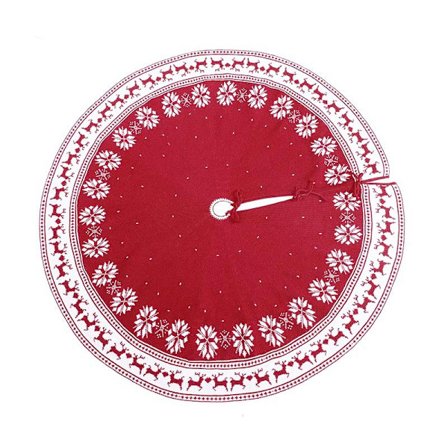 122 cm/48 tum julgranskjol Julgransbotten snöflinga dekorativ trädkjol