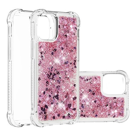 Glitter Bling TPU Fodral iPhone 13 Roséguld