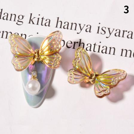 1st Net Röd Nagel Smart Butterfly Smycken Magic Paljett Spring Bo