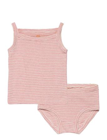Strap Top & Underpants Striped Undertøysett Rosa Copenhagen Colors