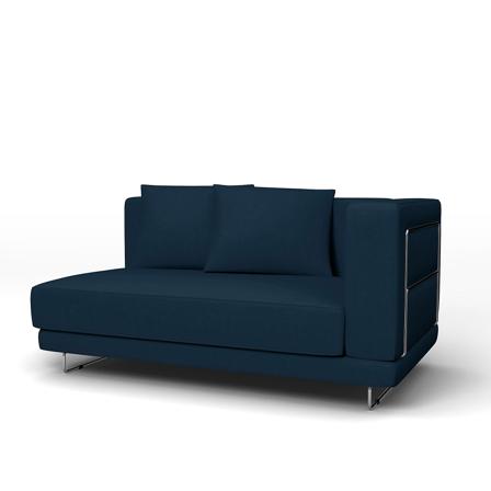IKEA - soffa överdrag till Tylösand soffa med armstöd, Midnight, Sammet - Bemz