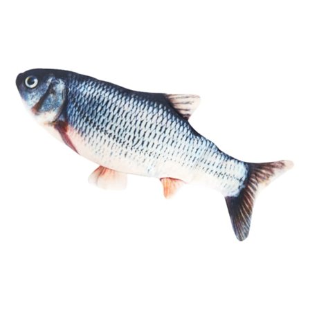 Realistisk Design Kattelegetøj, Engagerende Legetid Floppende Fiske Plys med Lys, Lyd og Vibration, Interaktivt Kæledyrsdrilleri til Killinger USB-