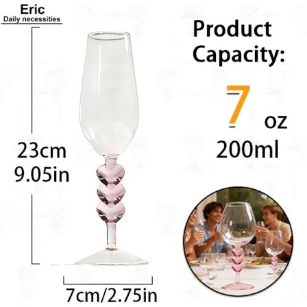 Kreativa hjärtformade cocktailglas, par, europeisk stil, vin champagneglas