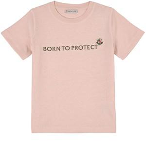 Kids - Moncler Pink Logo T-Shirt - Tops - 4 years - Pink - Mädchen