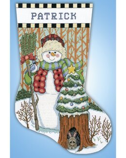 Broderipakke Julestrømpe Snømann - Design Works Crafts