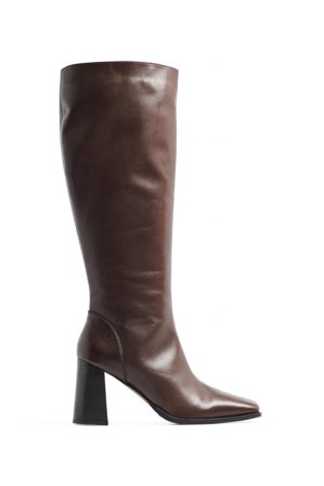 Premium Selection Bottes ajustées en cuir à bout carré - Chaussures en cuir - Marron - EU 41