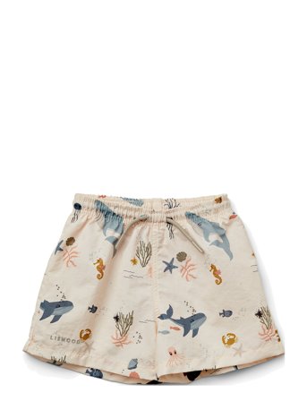 Duke Printed Board Shorts Beige Liewood