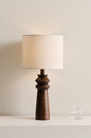 Jotex - ALTICA bordlampe Mørkebrun/beige - Kjøp Bordlamper hos Jotex