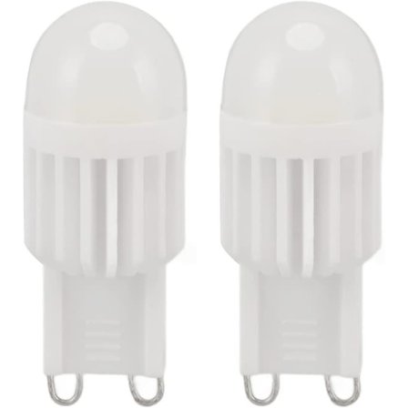 2-pack G9 LED-lampa, G9 halogenlampa, dimbar, 180 lumen, 14 lamppärlor, dubbel stift, G9-sockel, lämplig för bordslampor och vägglampor