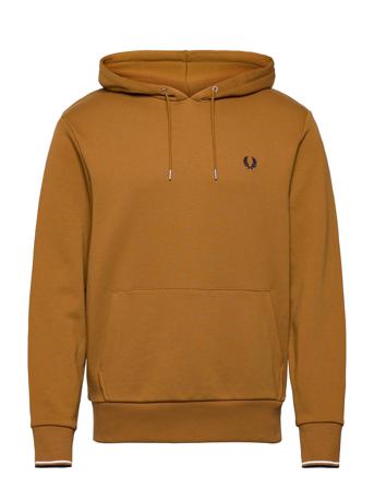 Tipped Hooded Sweatsh Hoodie Brun Fred Perry