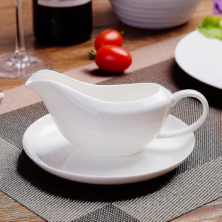 Svart Fredag Gravybåt Med Saucers Stativ, Keramisk Serveringssaucer Kompatibel Sausbåt Med Brett Dressinger Og Kremost, Stort Håndtak, Mikrobølgeovn 