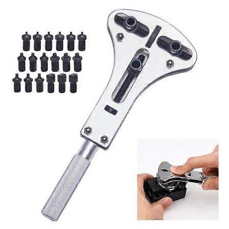 Kellon kuoren avain - Kellotyökalut Pariston vaihto - Vaihda paristo kelloon hopea