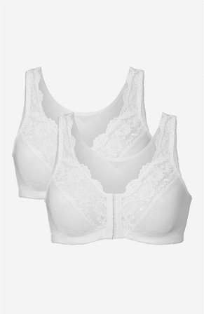 Cellbes of Sweden - Framknäppt mjuk-bh 2-pack - vit - för damer - 115E
