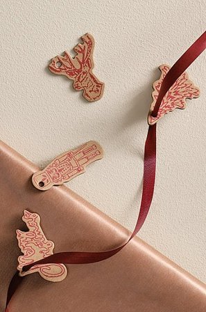 Jotex - Etikett 12-pack Röd CHRISTMAS - Köp Juldekoration hos Jotex