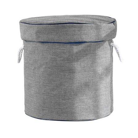 Leketøyoppbevaringskurv for barn Lekematte Organizer Bag for gutter jenter Grå Stor