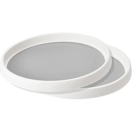 Drejeskive 2 stk. Roterende krydderihylde Skab Plast krydderihylde Køkkenopbevaring Køleskab