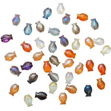 Kalalasihelmet Galvanoidut lasihelmet Kalahelmet löysä helmi