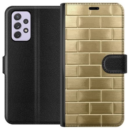 Plånboksfodral till Samsung Galaxy A52s 5G med Gyllene Murstenar