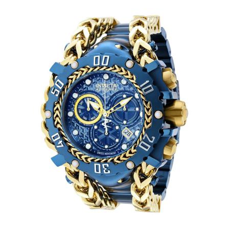 Invicta Watches Reserve - Gladiator 36623 Men& Quartz Watch - 55mm blå, Herr Klockor, Herr, Storlek: ONE SIZE