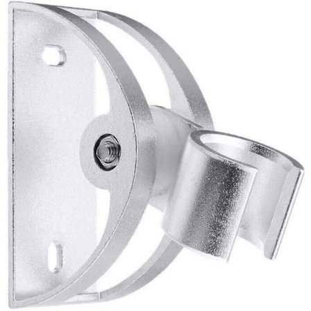 Seinään kiinnitettävä suihkupään pidike, säädettävä kulma käsisuihkupään pidikkeelle (hopea) (1 kpl)