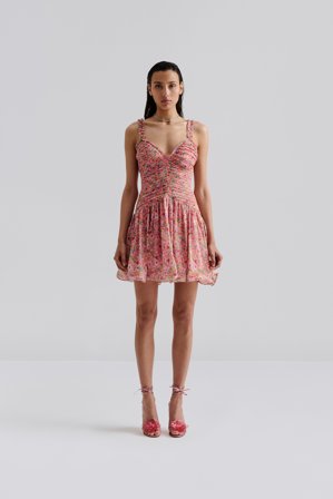Malina - Lemonia mini dress - 40 - Pink Ditsy