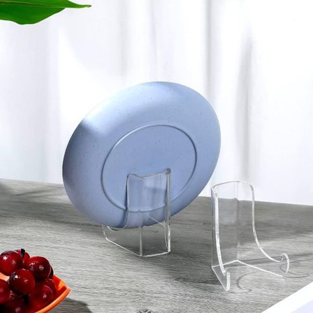 2 st Akryl Transparent Display Rack Transparent Förvaringsställ 1 st