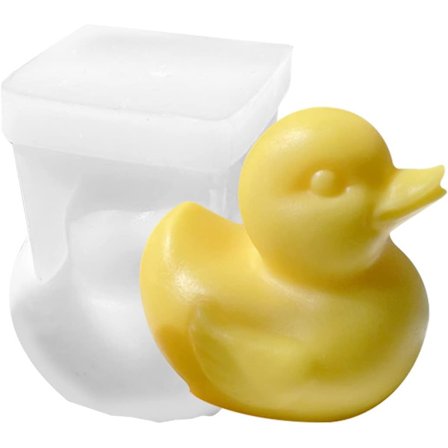 1 stk 3D Andeforme Silikonforme til Stearinlys Dyreharpiksstøbeform til DIY Lysfremstilling Polymerler Håndværk Gips Hjem D