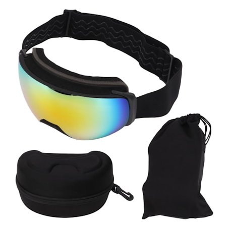 Skibriller Magnetisk Linse Anti-dug Udskiftelig Linse Dobbeltlags Snebriller Til Mænd Kvinder Rød