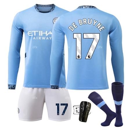 Manchester City Lasten Kotipeli 2024-2025 Syksy Ja Talvi Nro 17 Sukat + Varsi 24 DE BRUYNE No 47 socks + Guard 24