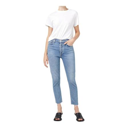 Agolde, Cropped Jeans Niebieski, Kobieta, Rozmiar: W29