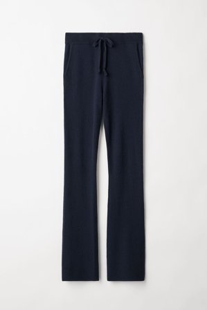 Soft Goat - Straight Pants - Women cashmere pants - XS - Navy