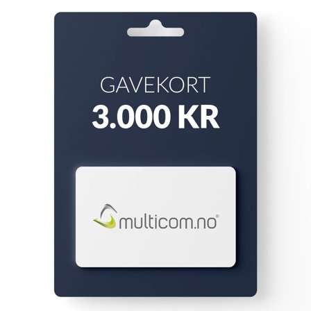 Gavekort pålydende kr 3000,-