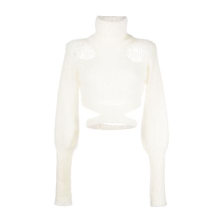 Andrea Adamo Turtlenecks Hvid, Dame Rullekraver