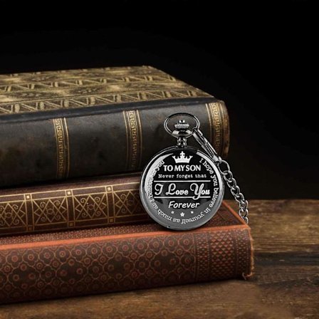 TO, MY SON I You Forever Fashion Lettering Commemorative Midjekedja Fickur