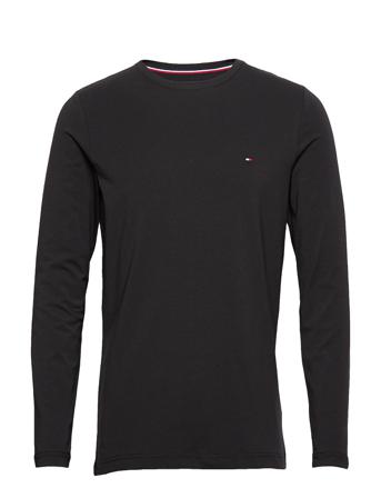 Stretch Slim Fit Lon T-Langærmet Skjorte Sort Tommy Hilfiger