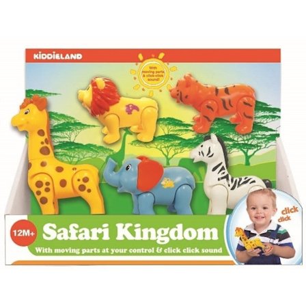 Djungeldyr med bevægelige dele, multifarvet